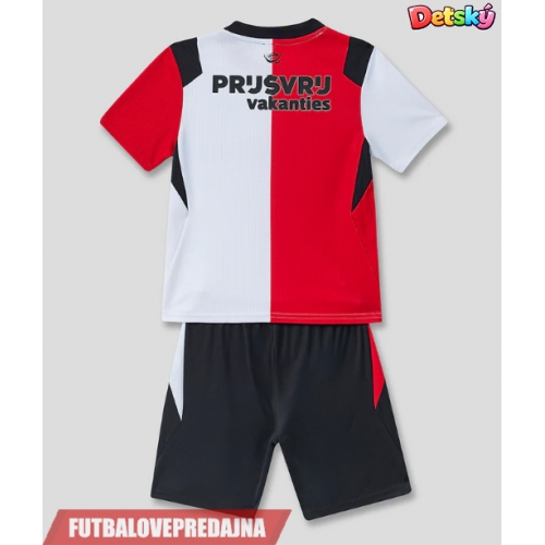 Lacne Dětský Futbalové dres Feyenoord 2026-27 Krátky Rukáv - Domáci (+ trenírky)